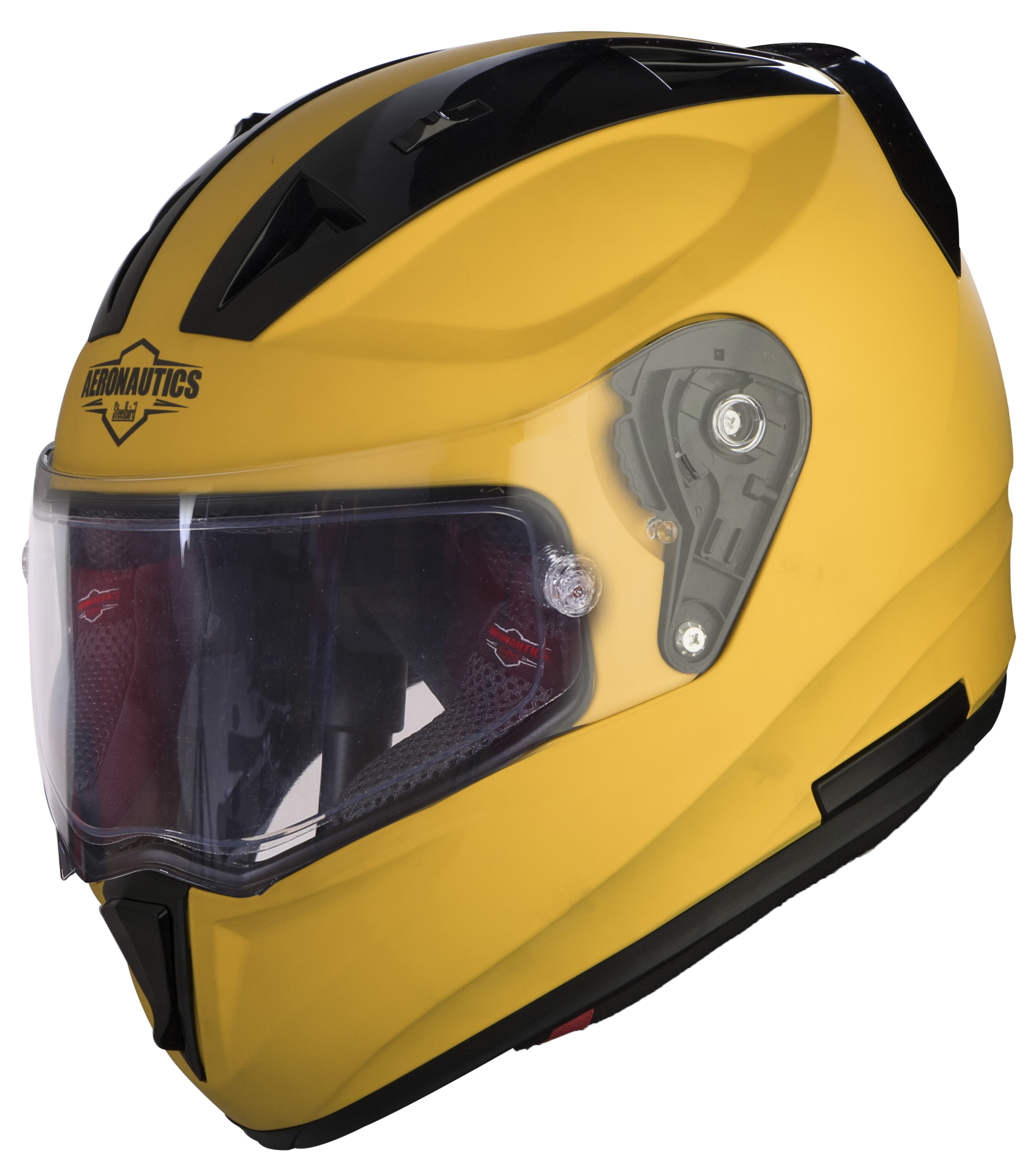 SA-1 Aeronautics Mat Moon Yellow With Anti-Fog Shield Clear Visor